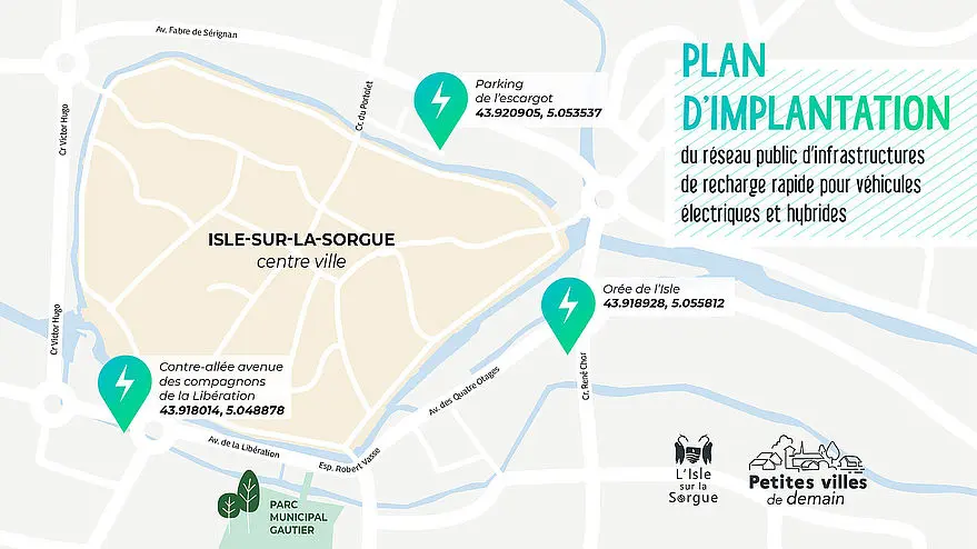 Plan d'implantation des bornes de recharge Easy Charge