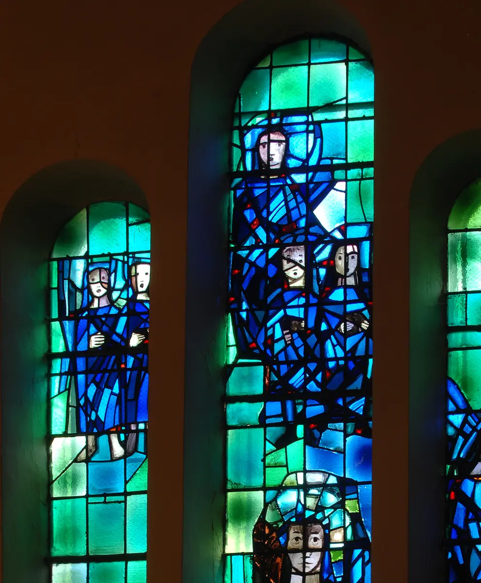 Photo d'un vitrail du musée