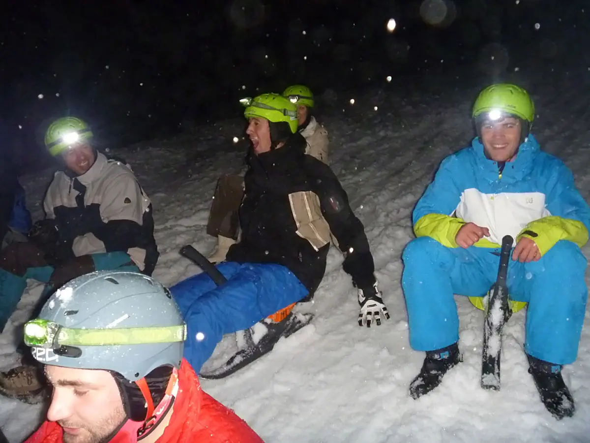 Descente en yooner de nuit