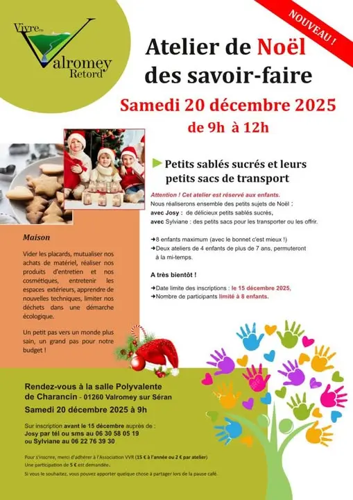 Atelier des savoir-faire : petits sablés sucrés et petits sacs de transport_Valromey-sur-Séranleurs