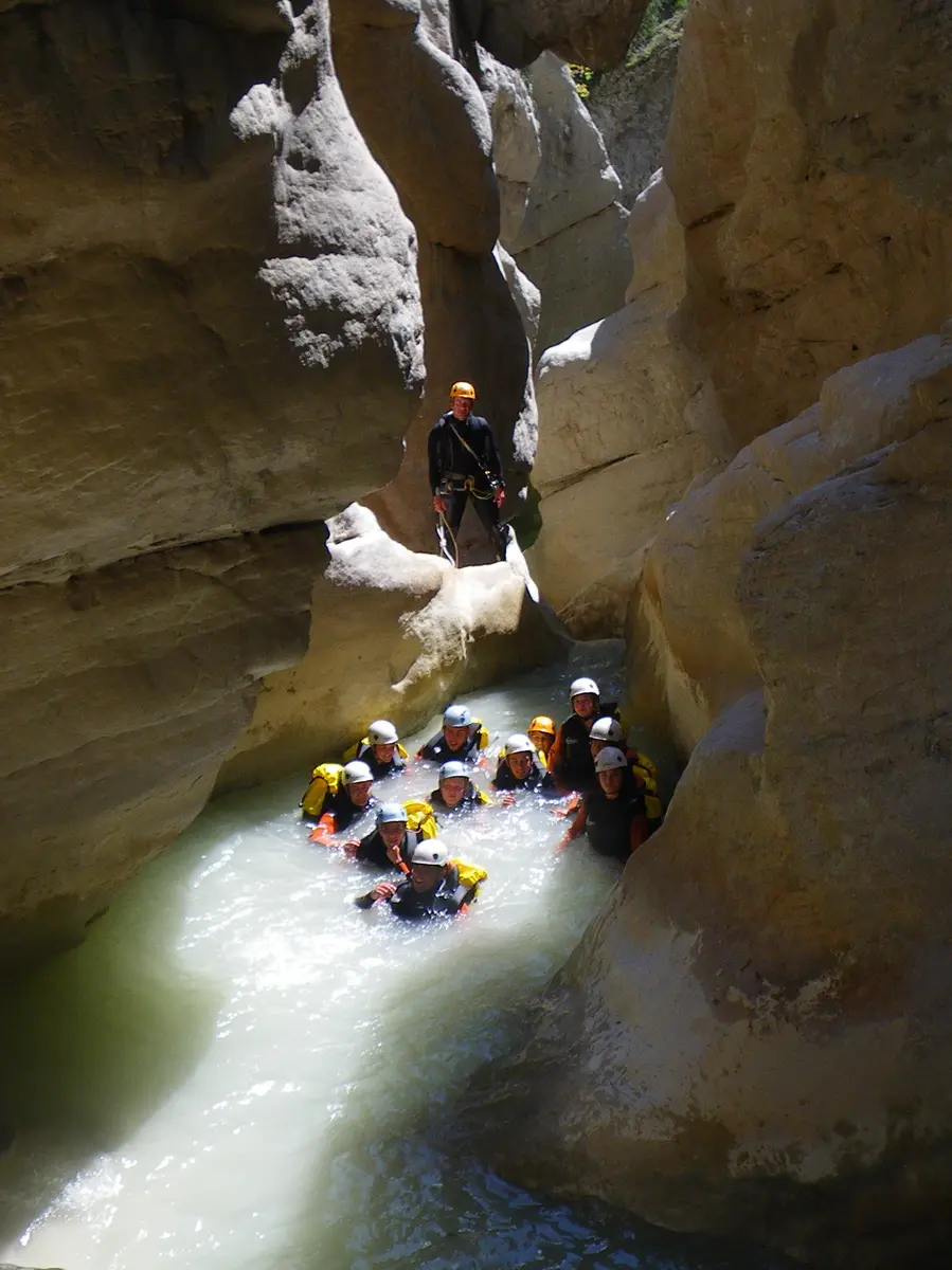 In a canyon