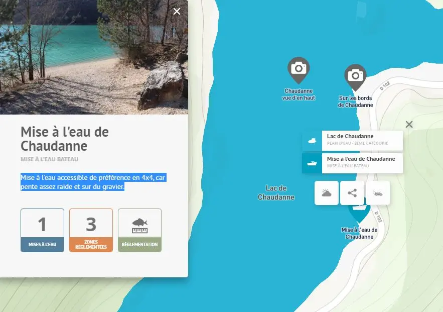 Mise à l'eau de Chaudanne