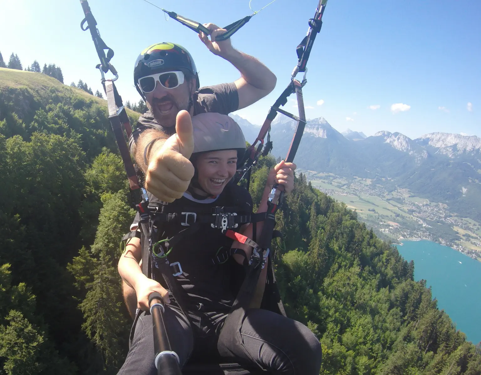 vol parapente découverte enfant lac d'Annecy