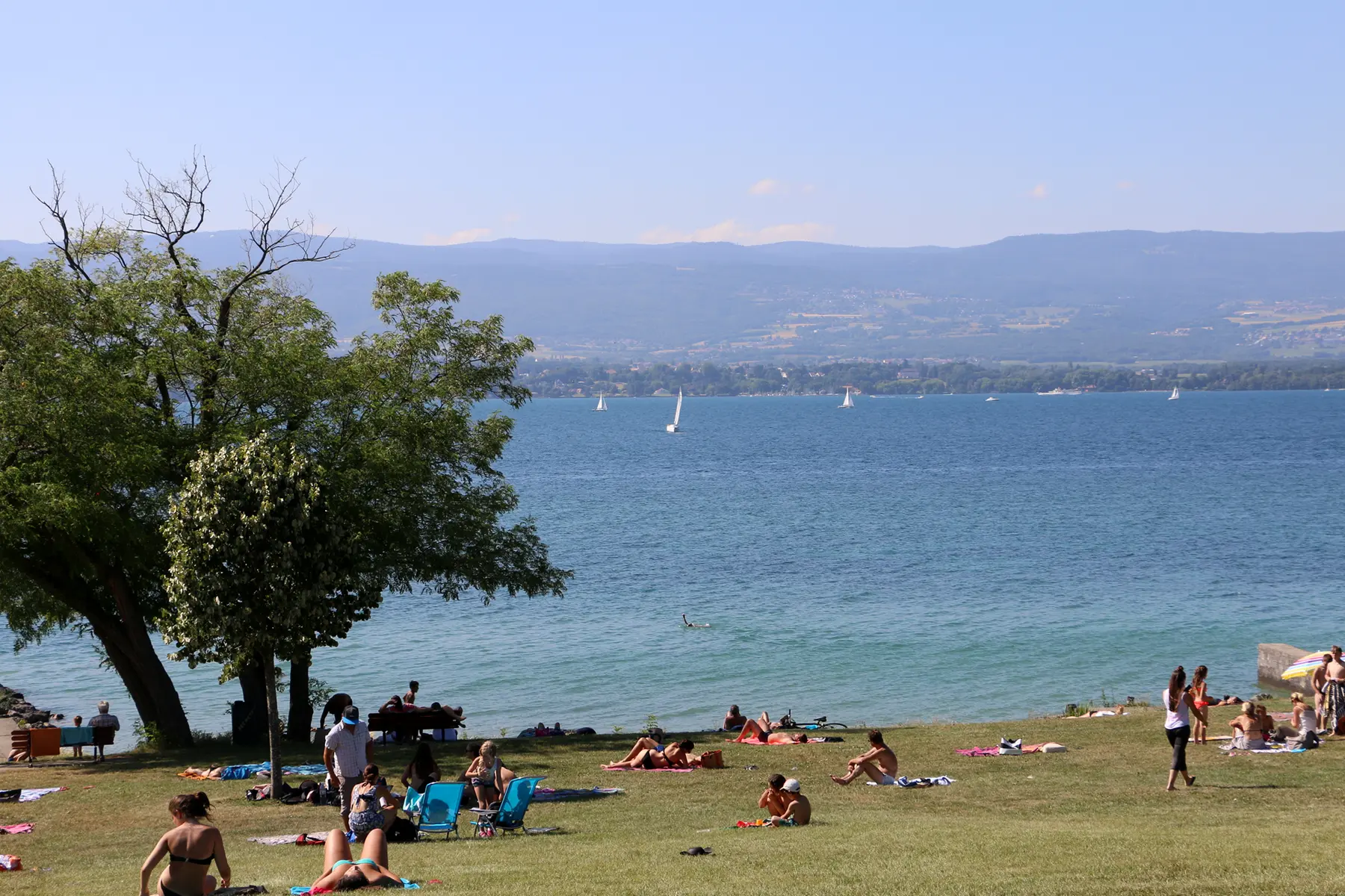 Vue panoramique de la plage