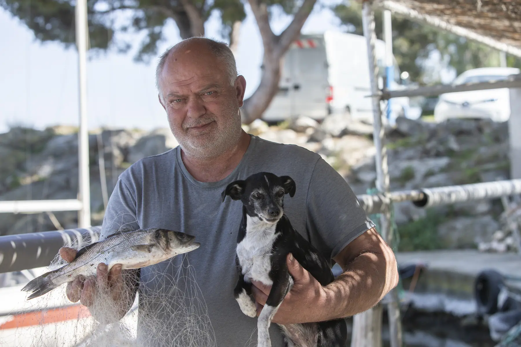 Thierry Brocheliou, pêcheur sur l'étang de Berre
