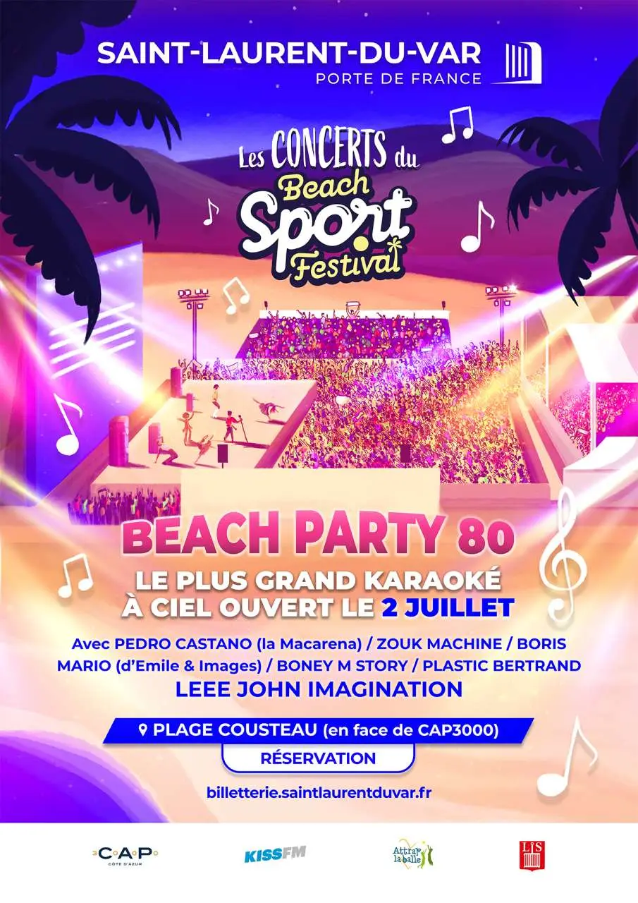 Concert Beach Party 80 – Beach Sport Festival 2024 (Saint-Laurent-du ...