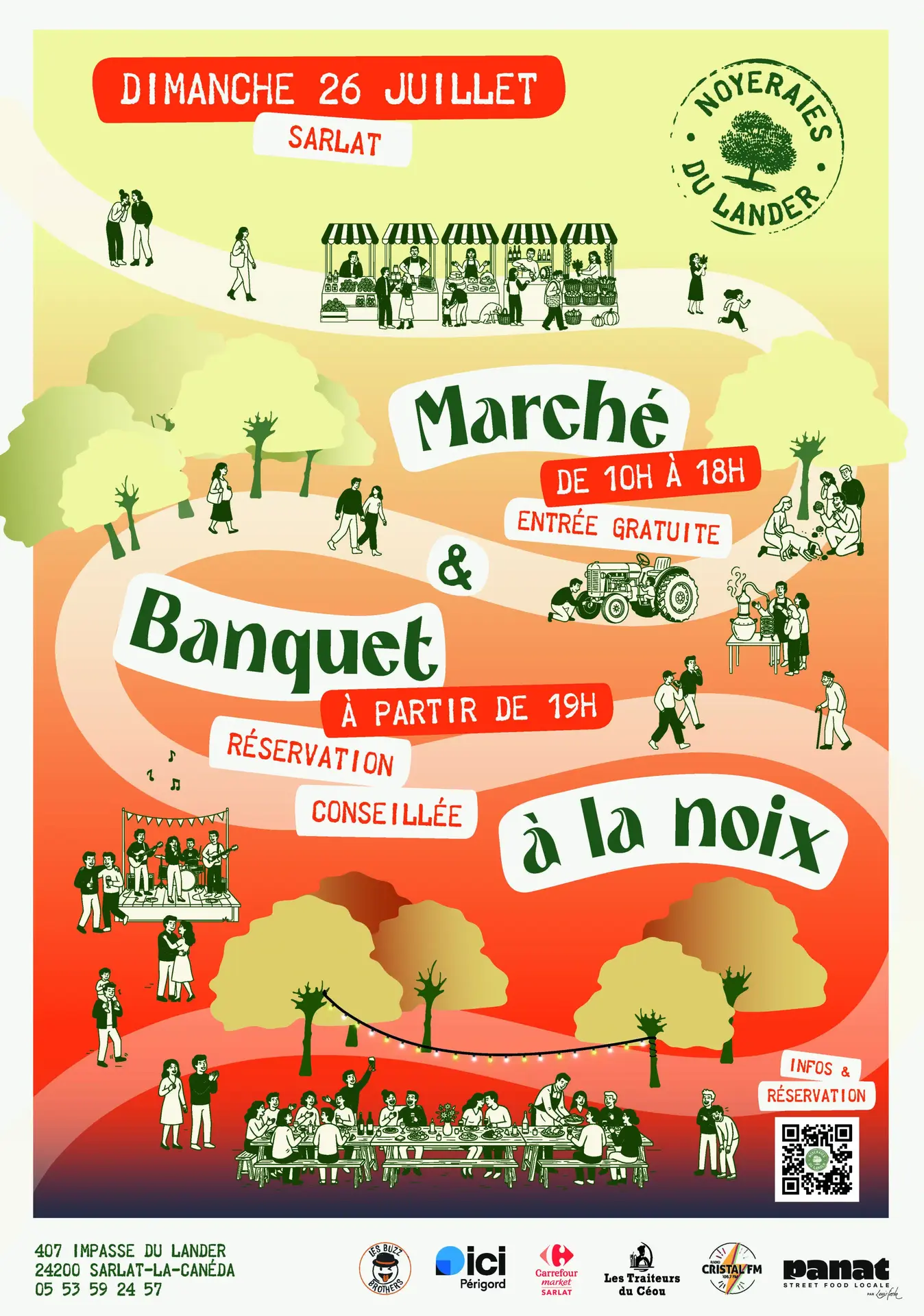 Marché et Banquet à la Noix