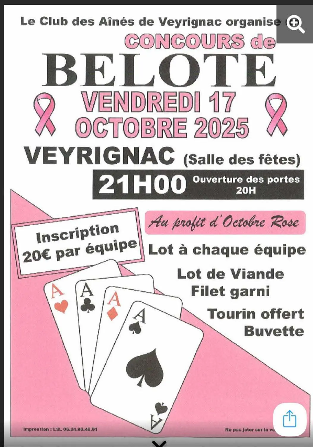 Belote 17 octobre Veyrignac