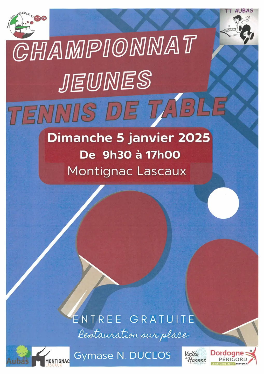 05012024_championnat jeunes tennis de table_Montignac-Lascaux