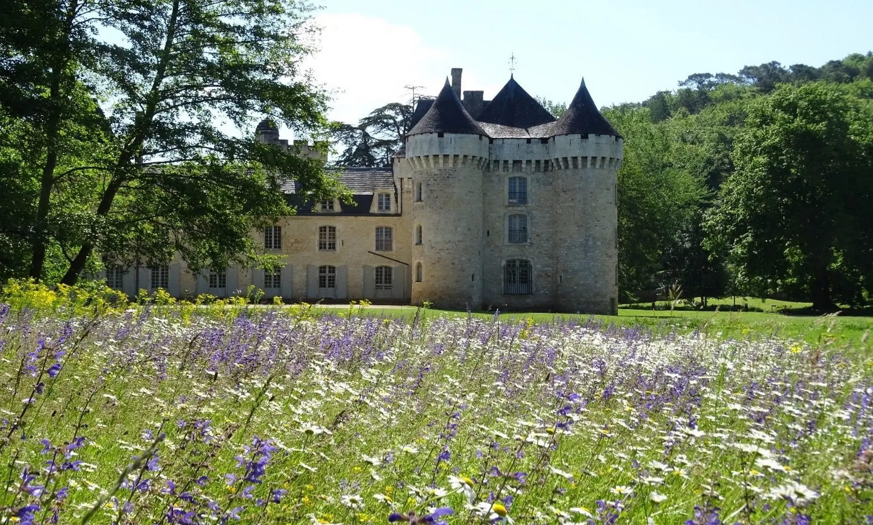 Le parc fleuri du château