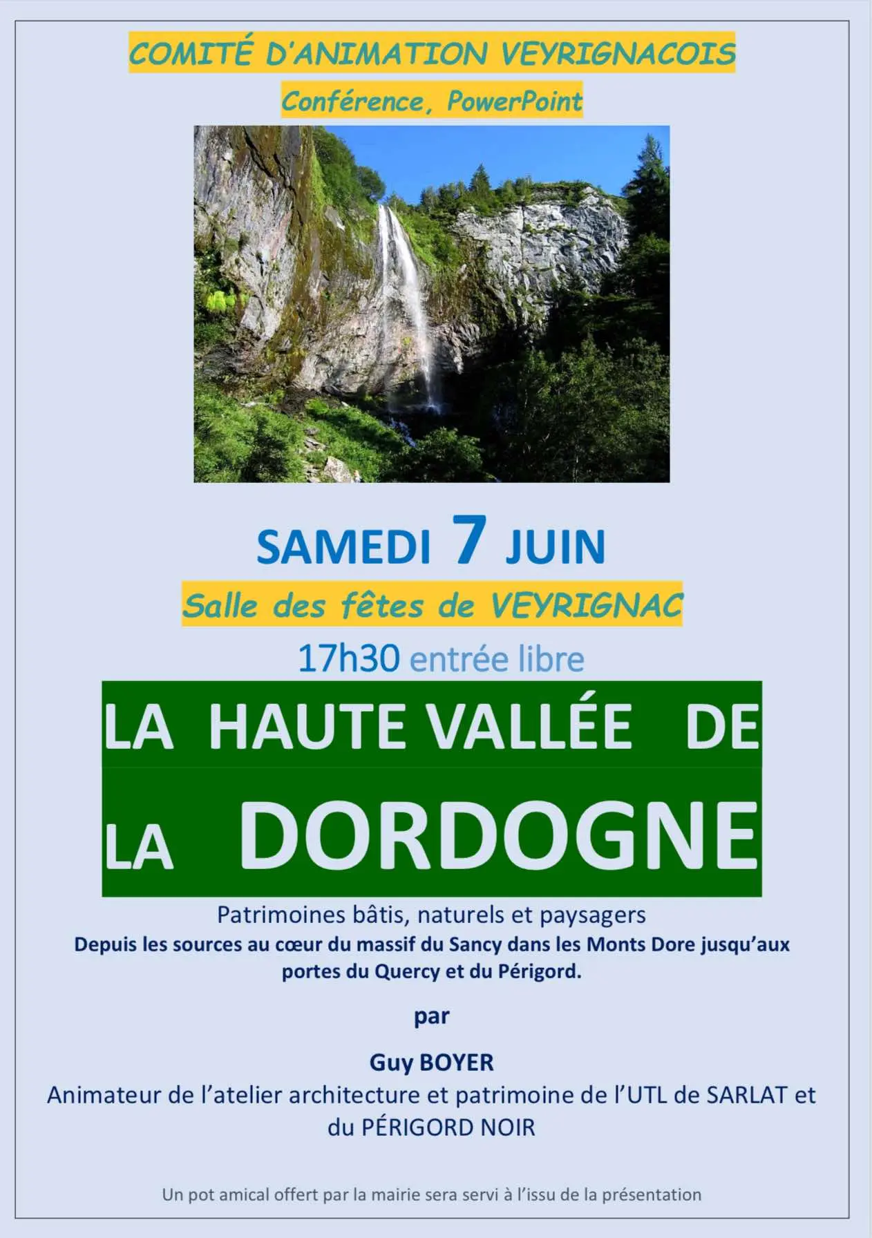 Conférence la Haute vallée de Dordogne