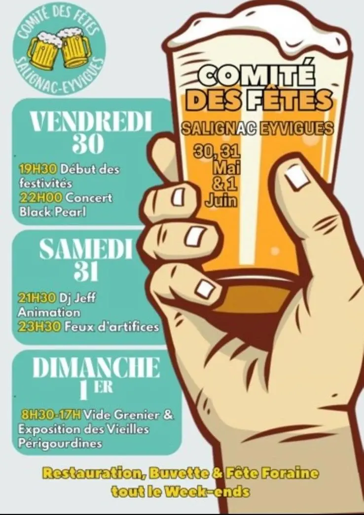 Fête à Salignac Eyvigues 30-31 Mai et 1er Juin 2025