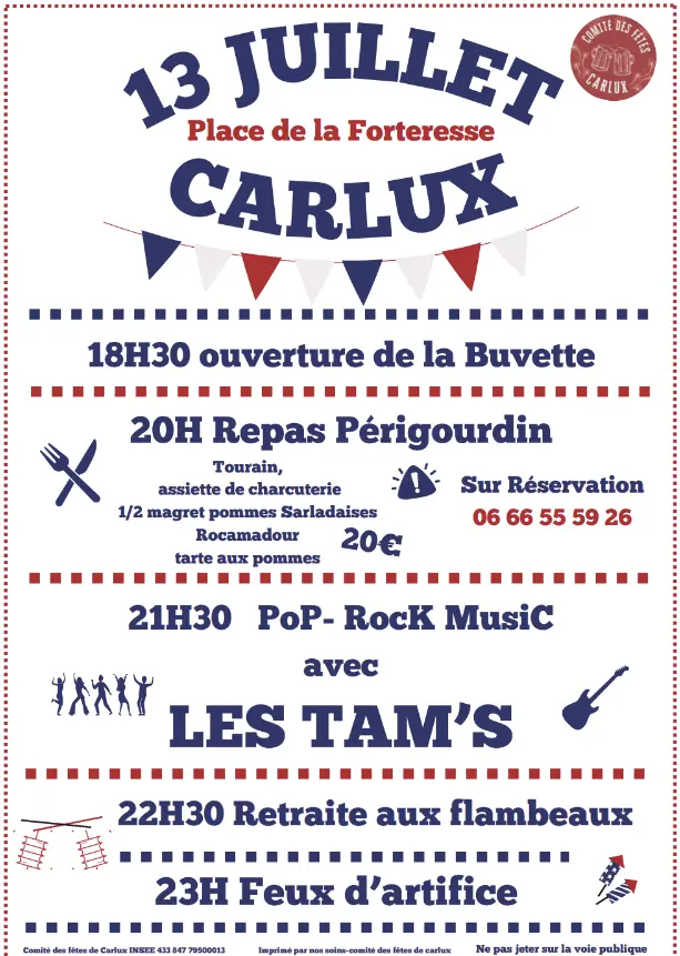 Fête nationale Carlux 13 Juillet