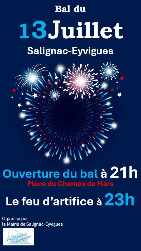 Feu d'artifices Salignac 13 Juillet