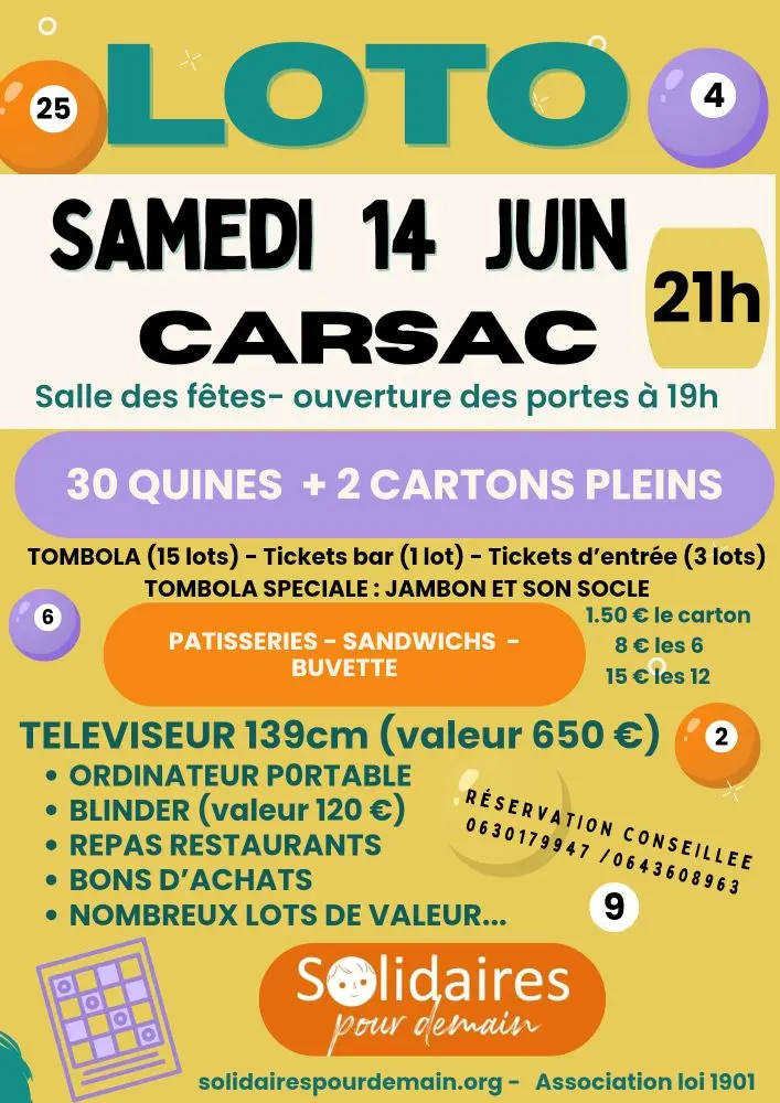 Loto Carsac 14 Juin