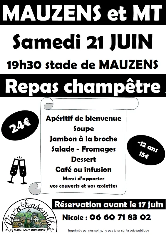 Repas champetre Mauzens et Miremont
