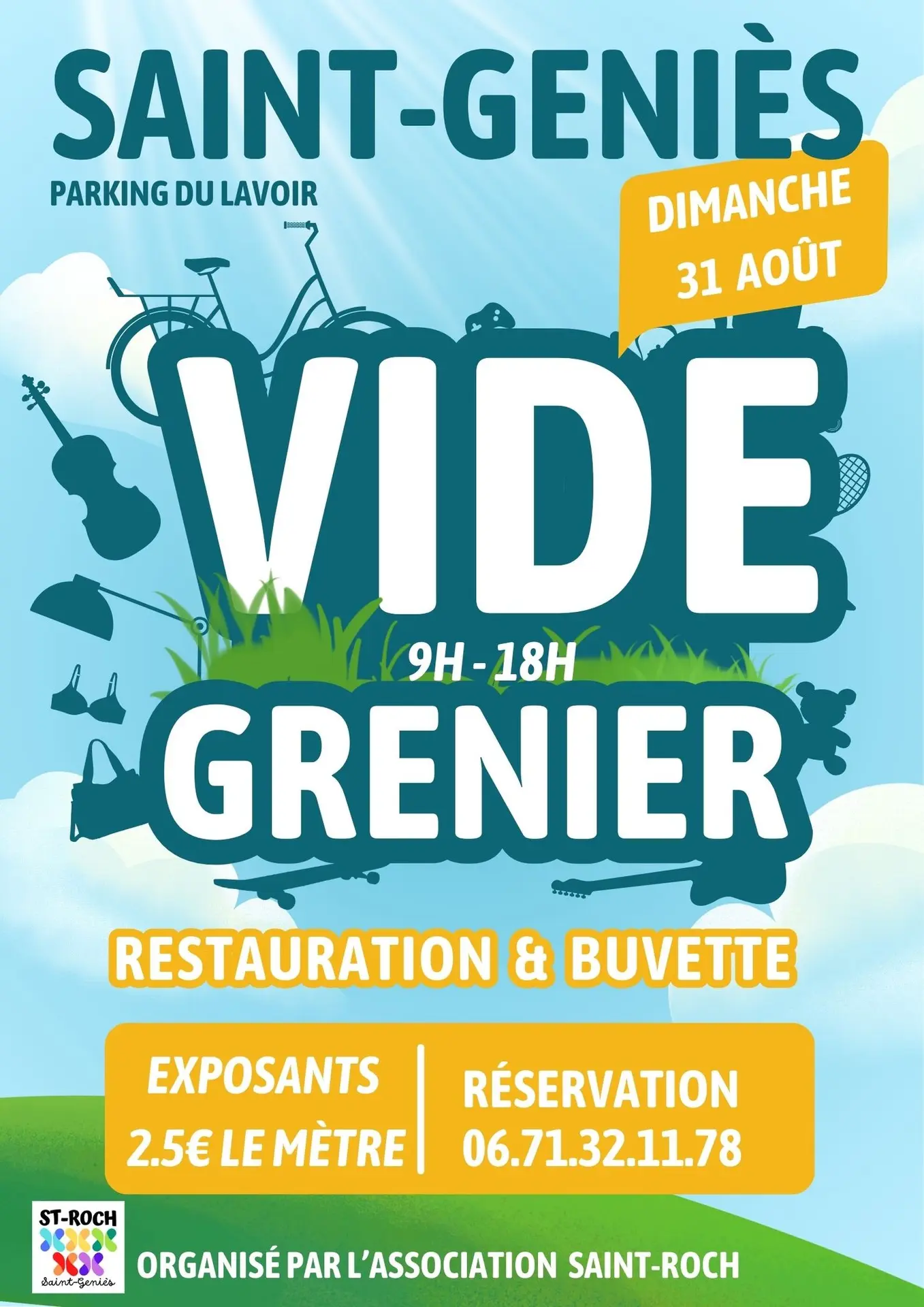 Vide grenier Saint Geniès 31 Août