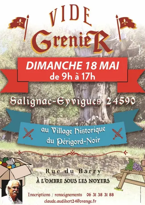 Vide grenier Salignac village historique 18 Mai 2025