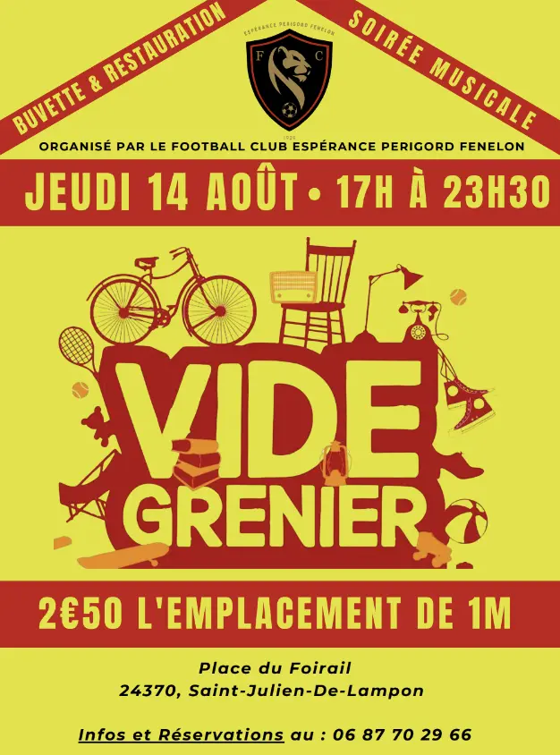 Vide grenier nocturne St Julien de L. 14 Aout