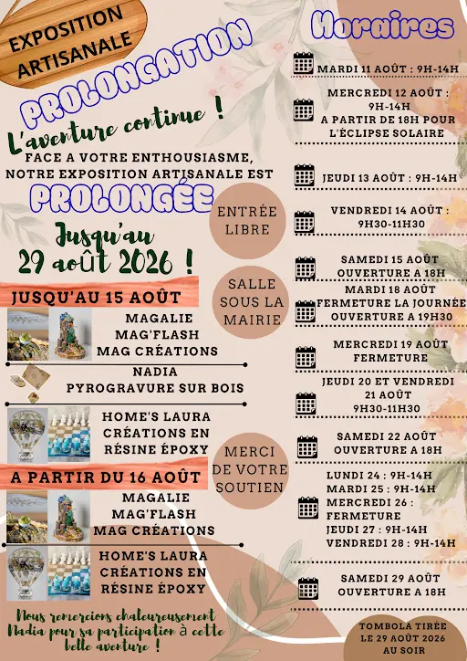Exposition artisanale d'Audrix