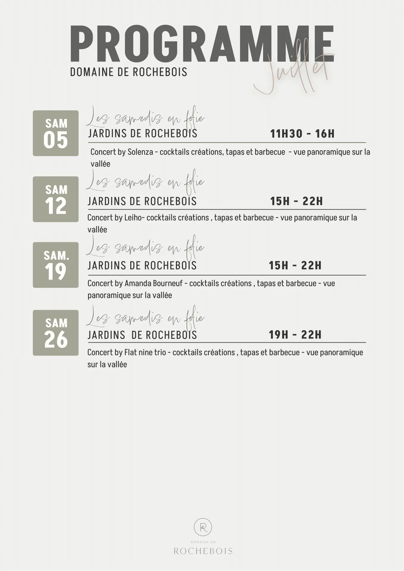 Programme Rochebois