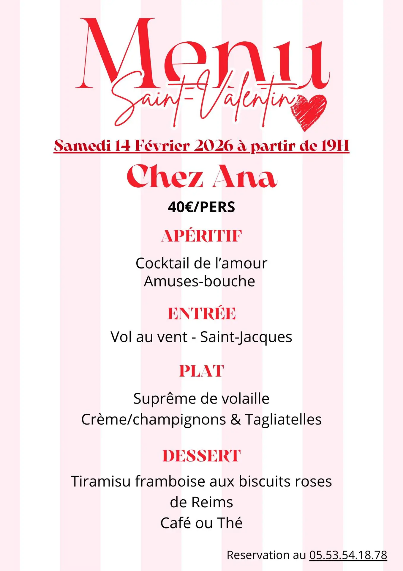 14022026_menu Saint Valentin_Restaurant chez Ana_Rouffignac