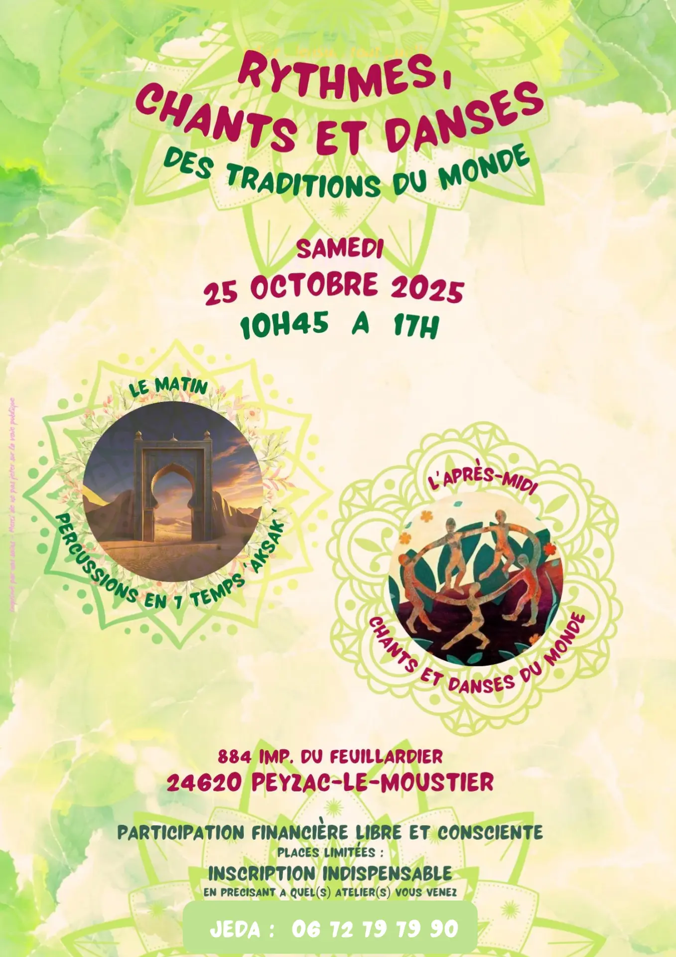 Atelier rythmes chants et danses