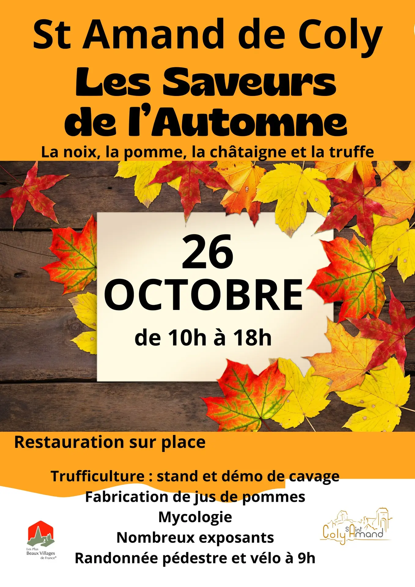 26102025 Fête Les saveurs de l'automne Coly st Amand
