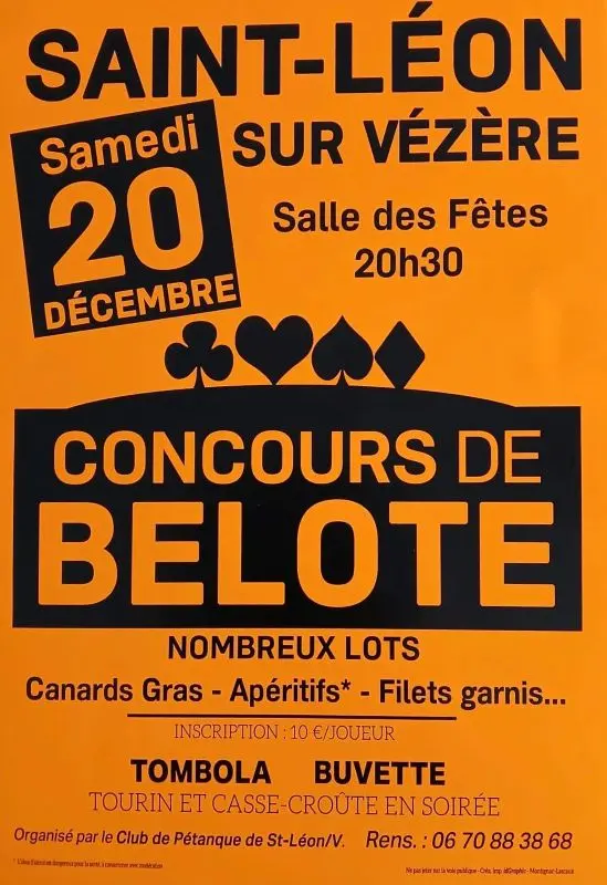 20122025_concours de belote_St Léon sur Vézère