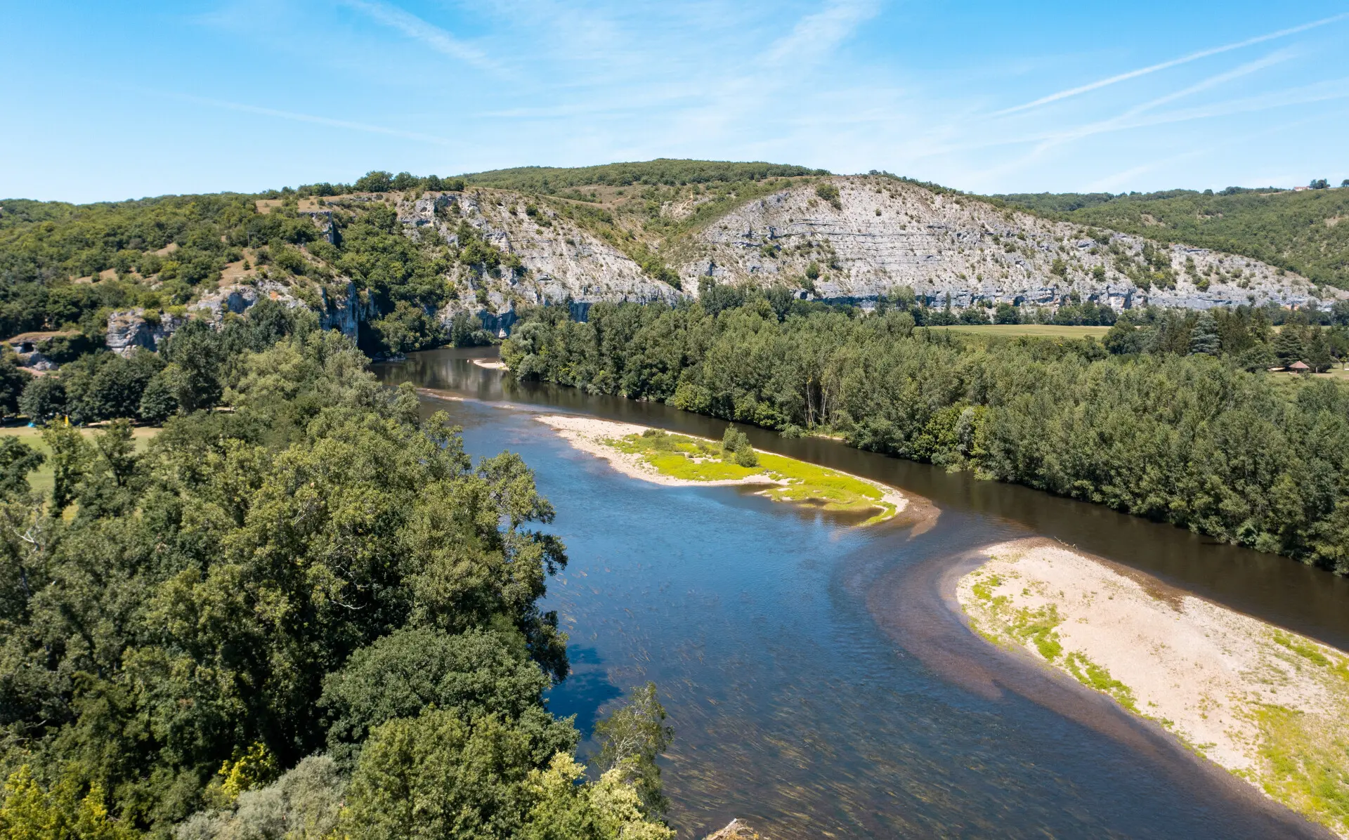 Ilots sur la Dordogne à Lacave