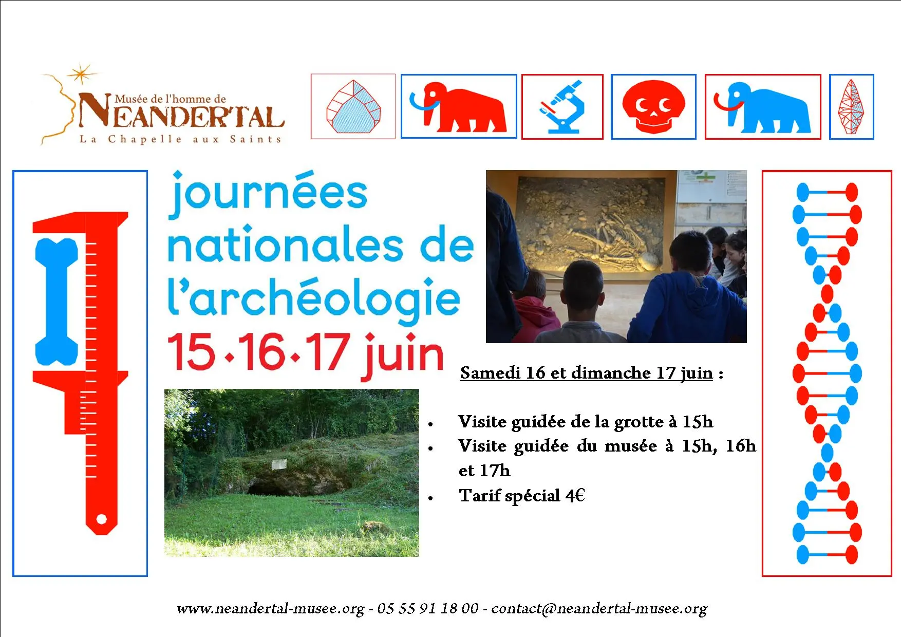 Affiche JNA 2018 - Musée de l'Homme de Neandertal affiche