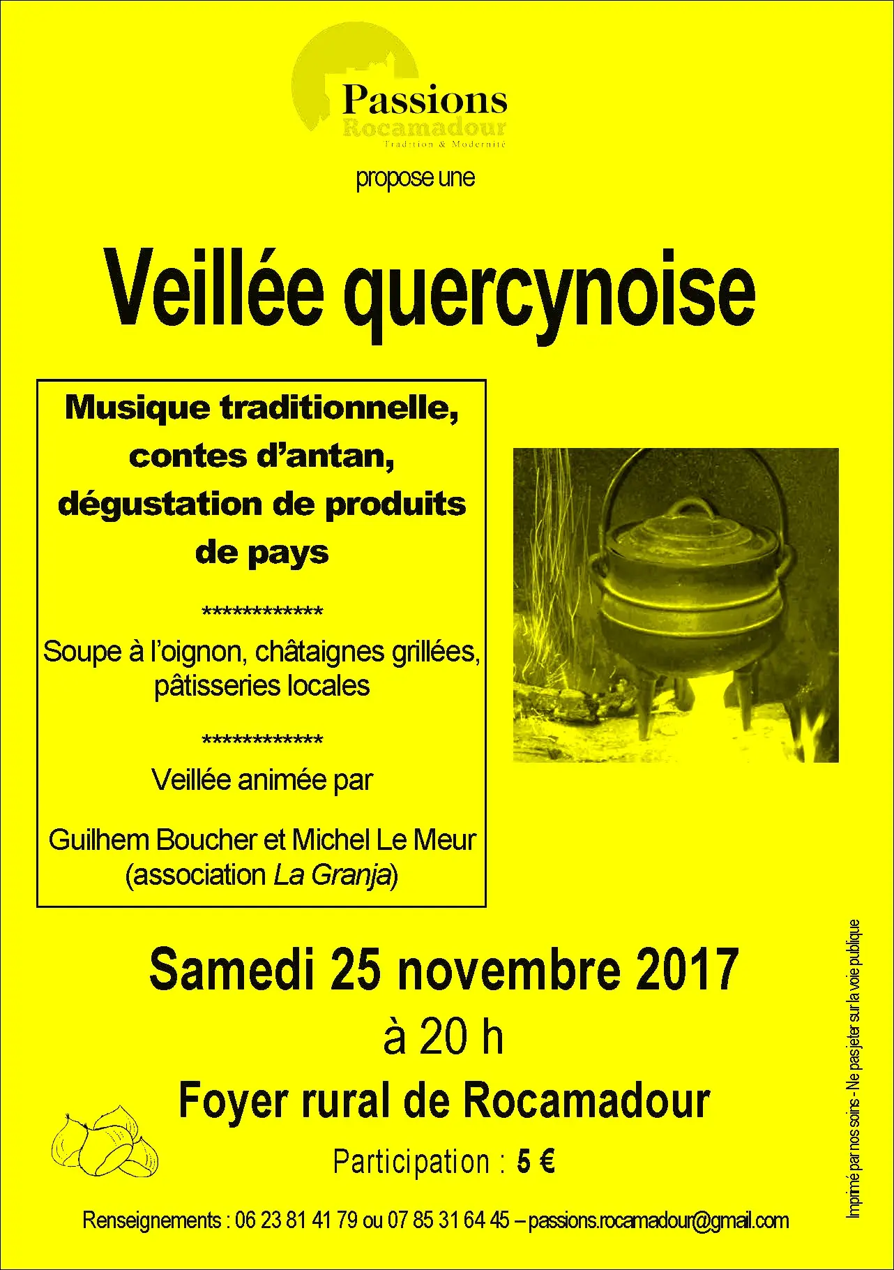 Affiche veillée 25 novembre 2017 - Couleur