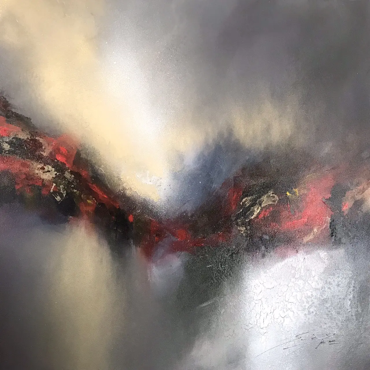 Chatoiement Chimérique60x60cm-IsabelleSarian