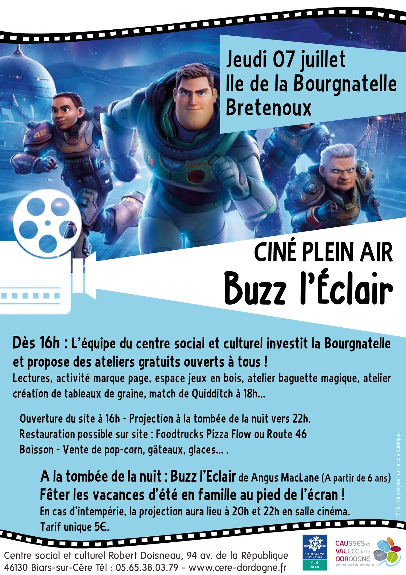 Cine plein air- buzz leclair 2022-affiche