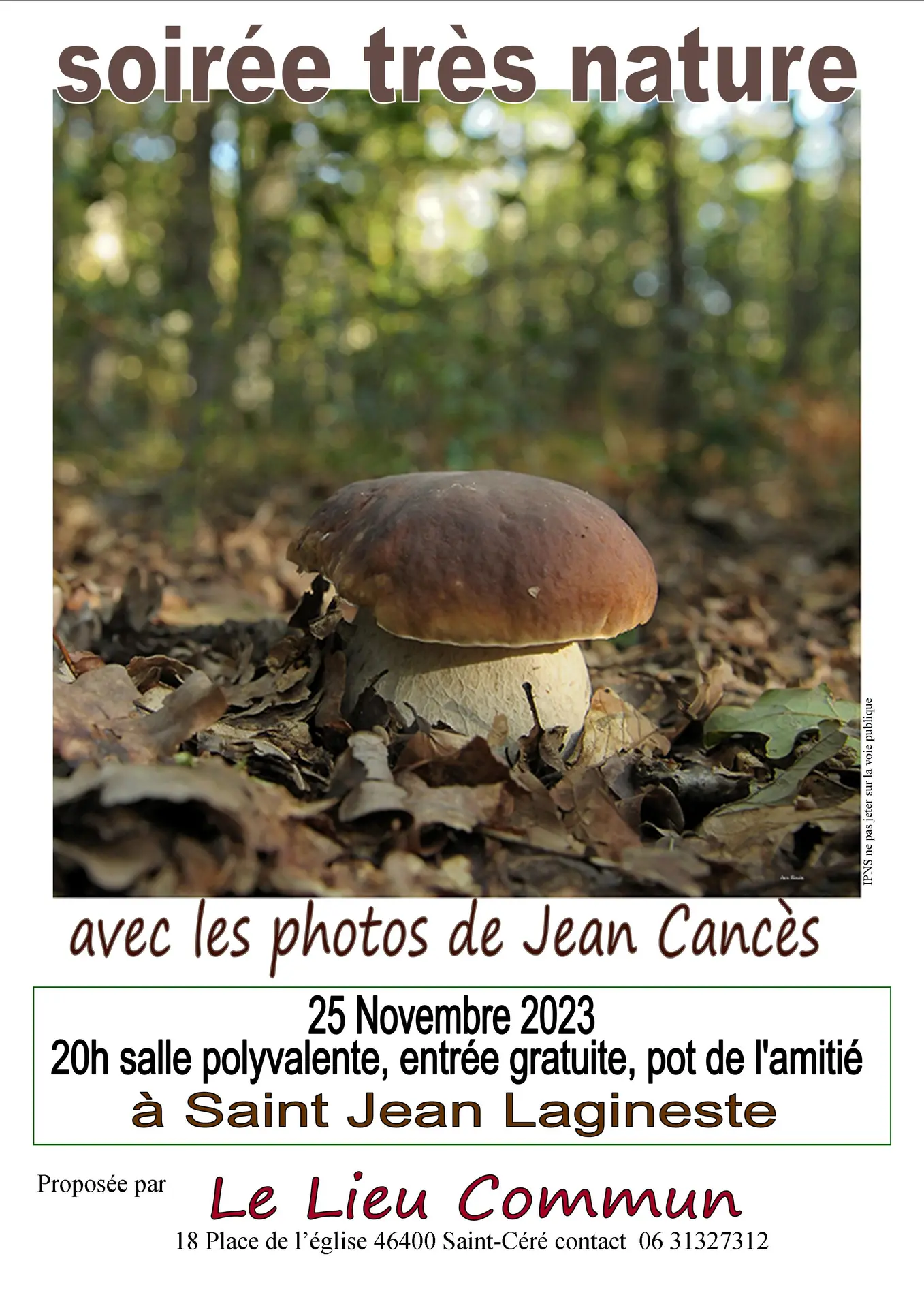 Essai affiche Jean Cances 25 Nov