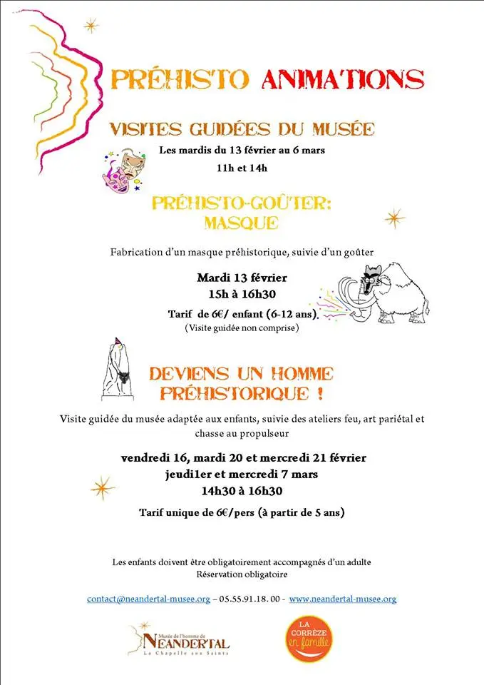 programme musée néandertal fév mars