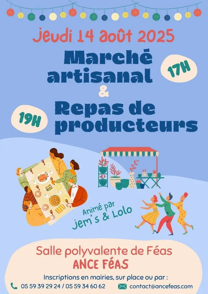 Marché de producteurs et d'artisans à Féas