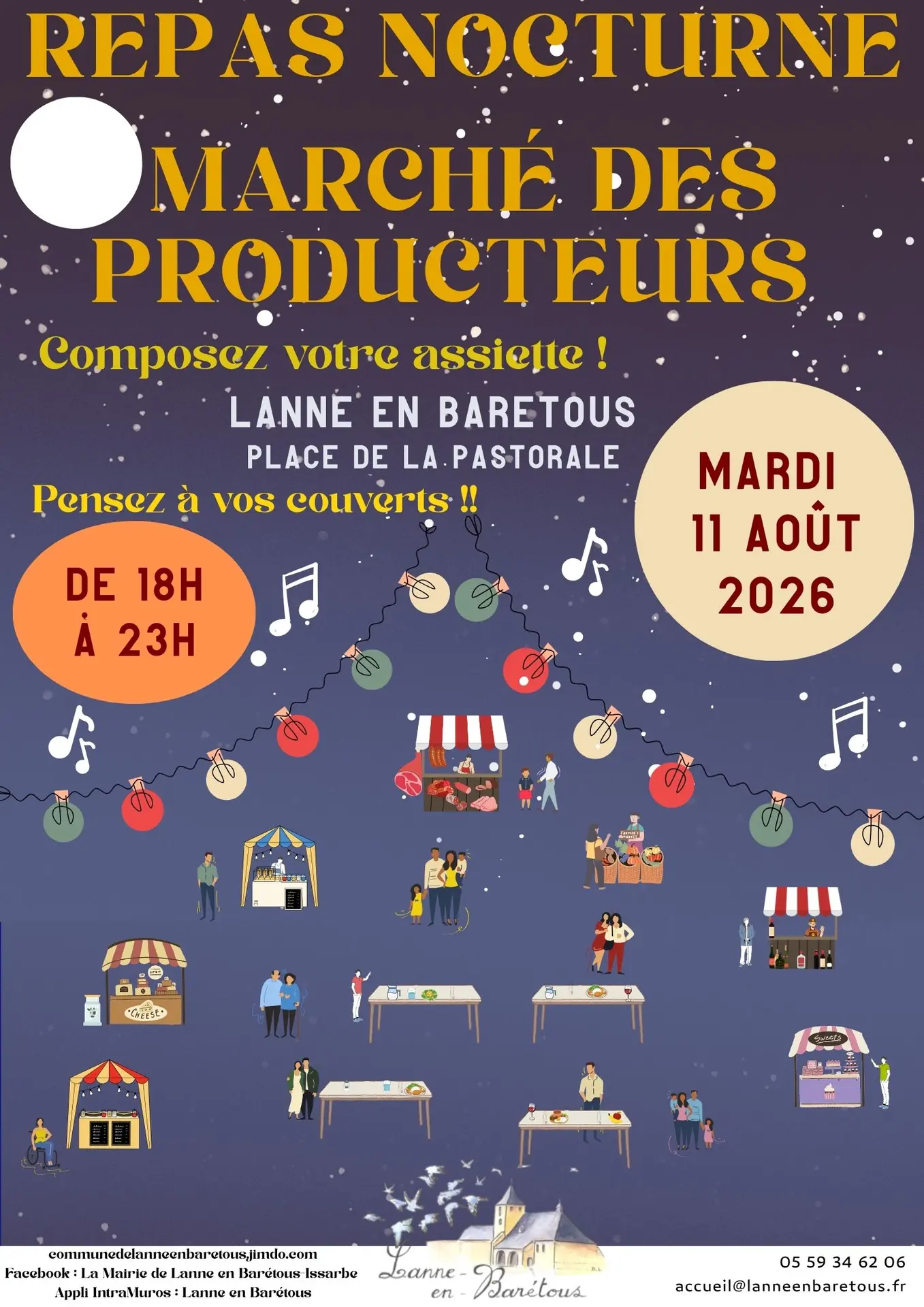 Marché nocturne Lanne en Barétous