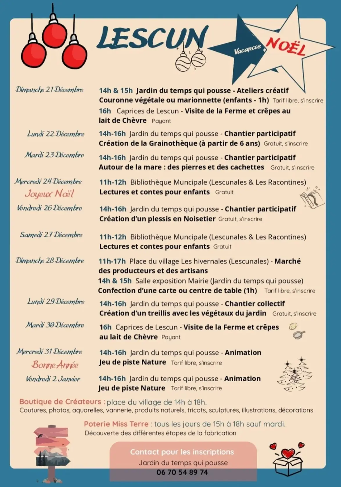 Activités le jardin du temps qui pousse Lescun