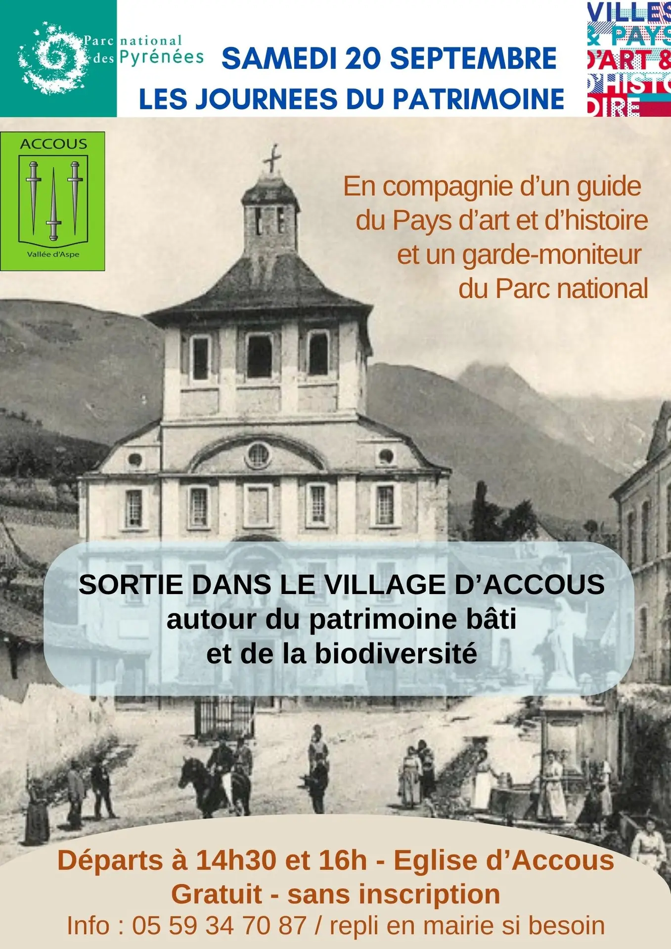 Exposition photo - Affiche_Journées_patrimoine_Accous_2025_09_20
