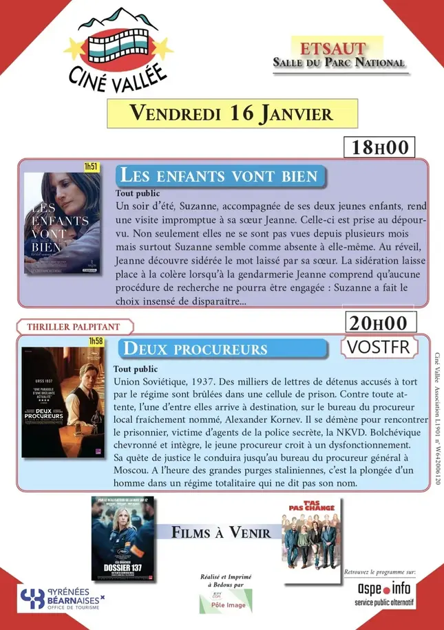Ciné vallée 16.01