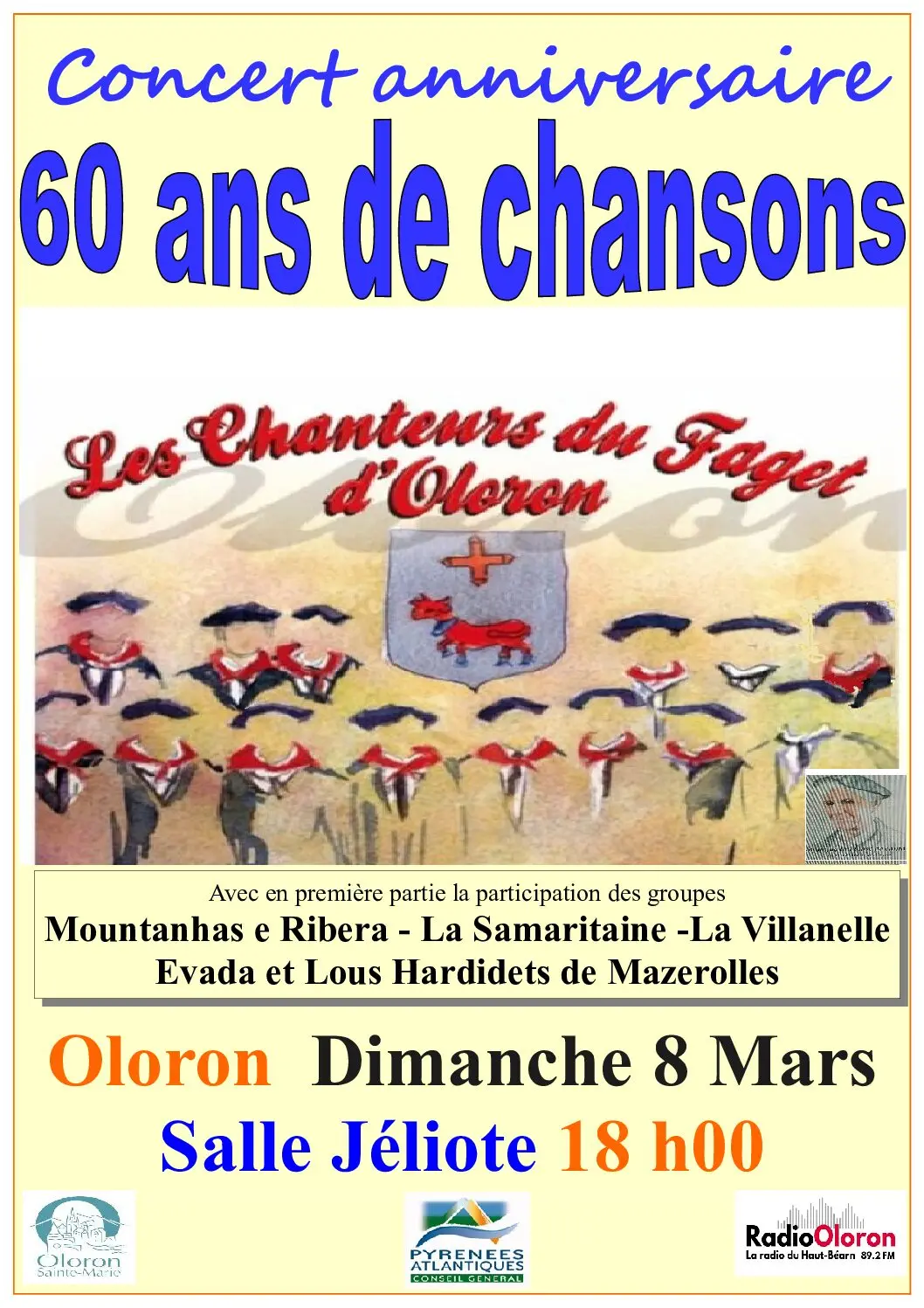 Concert anniversaire Les Chanteurs du Faget d'Oloron
