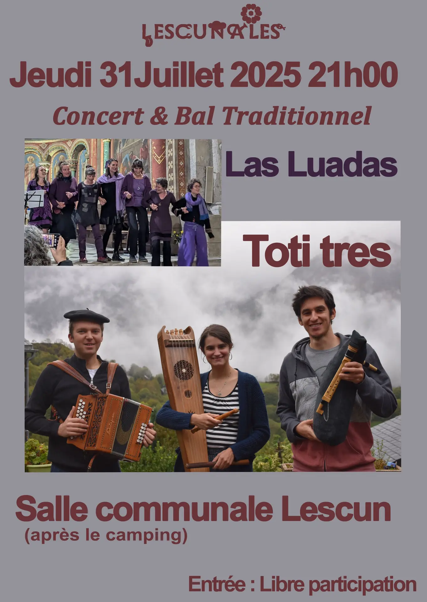 Concert et bal trad Lescun