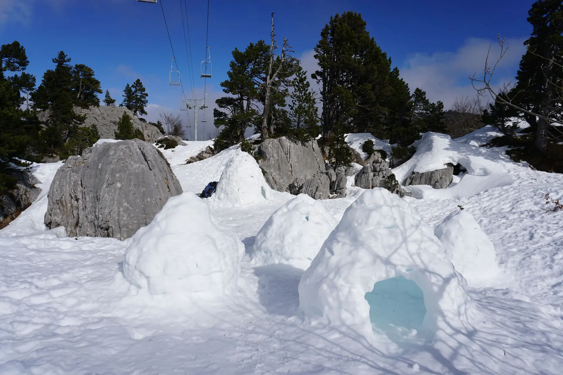 Construction d'igloo à La Pierre Saint-Martin