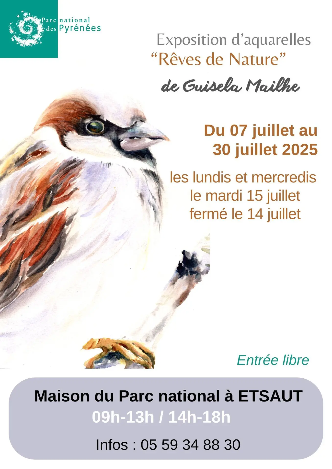 Expo_aquarelles_juillet_2025_Maison_ Parc national