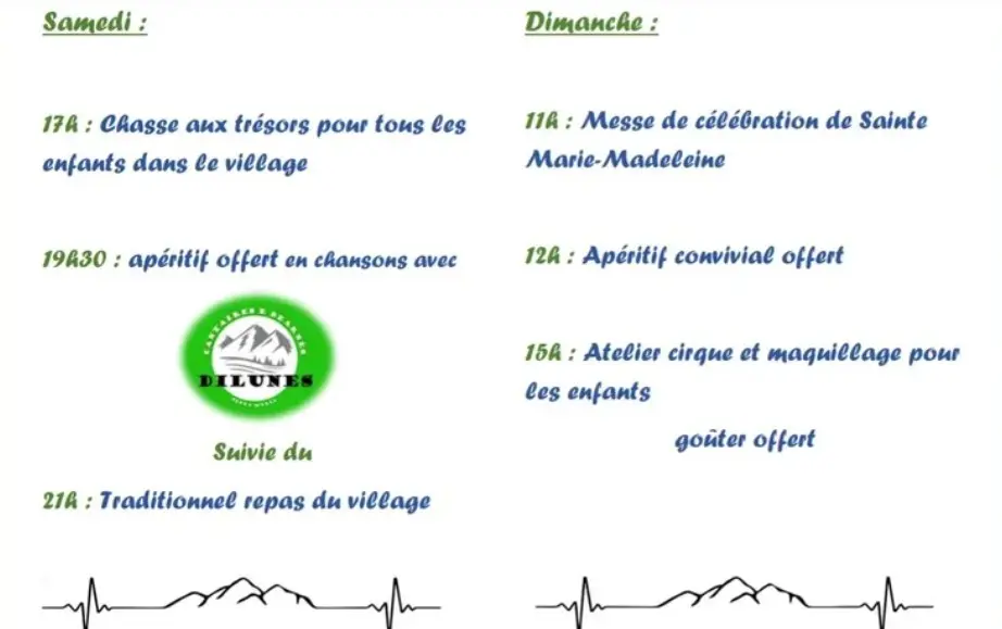 Fêtes Urdos programme