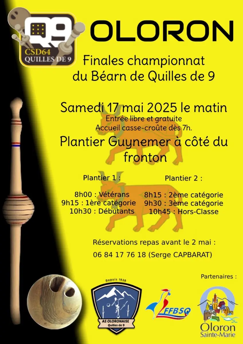 Finale du championnat du Béarn de quilles de 9