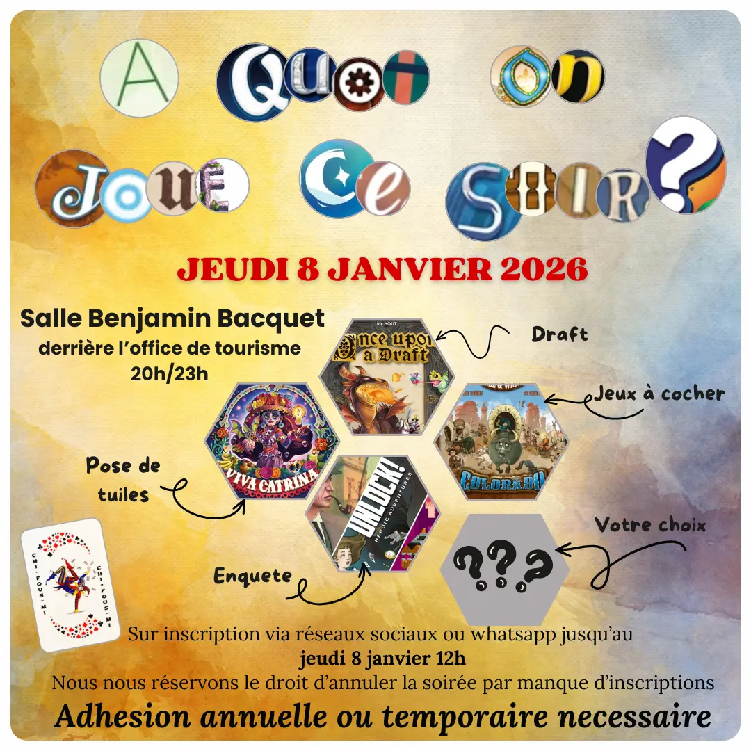 A quoi on joue ce soir - mercredi 5 novembre