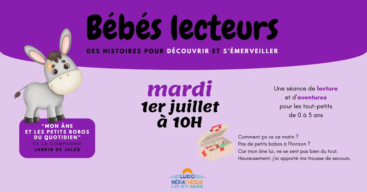 Banniere evenement Facebook - Bébés lecteurs juillet 2025