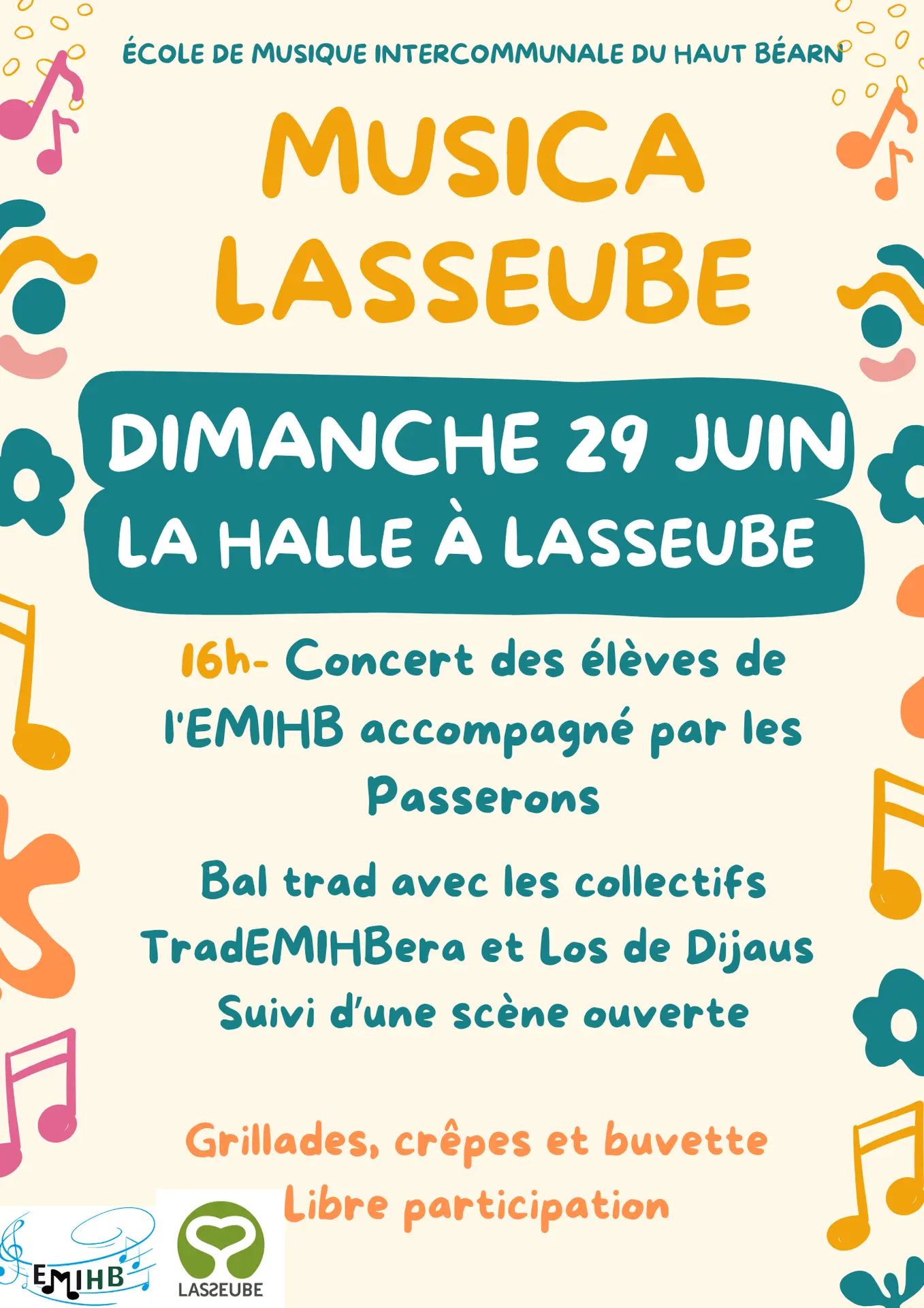 Affiche fête en Aspe - Lasseube
